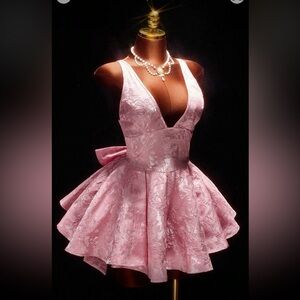Elegant Pink bow princess Dress